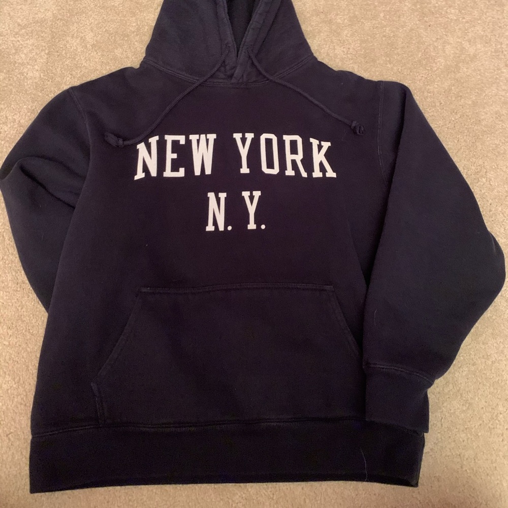 John Galt NY navy hoodie (basically new)